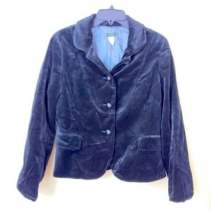 J. Crew Black Velvet Blazer Size 12 Petite